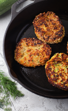 Load image into Gallery viewer, Zucchini Patties with Feta Cheese and Tzatziki sauce I