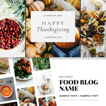 Load image into Gallery viewer, TEMPLATE 8 Customizable Pinterest COVER for Food Bloggers – Easy Canva Designs!