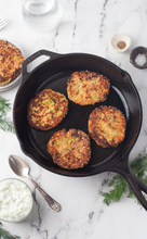Load image into Gallery viewer, Zucchini Patties with Feta Cheese and Tzatziki sauce II