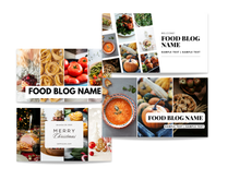 Load image into Gallery viewer, TEMPLATE 8 Customizable Pinterest COVER for Food Bloggers – Easy Canva Designs!