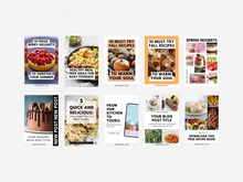 Load image into Gallery viewer, TEMPLATE 18 Customizable Pinterest Pins for Food Bloggers – Easy Canva Designs!