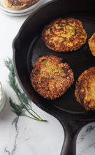 Load image into Gallery viewer, Zucchini Patties with Feta Cheese and Tzatziki sauce II