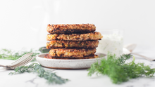 Load image into Gallery viewer, Zucchini Patties with Feta Cheese and Tzatziki sauce II