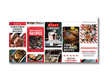 Load image into Gallery viewer, TEMPLATE 8 Customizable HOLIDAY Pinterest Pins for Food Bloggers – Easy Canva Designs!