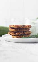 Load image into Gallery viewer, Zucchini Patties with Feta Cheese and Tzatziki sauce I