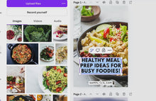 Load and play video in Gallery viewer, TEMPLATE 18 Customizable Pinterest Pins for Food Bloggers – Easy Canva Designs!
